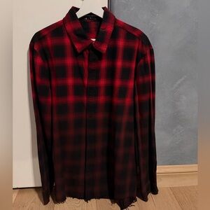Maniere De Voir Red and Black Checkered Men's Shirt.        new no tags